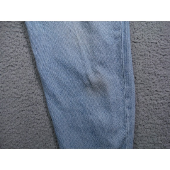 Levis Premium Womens Jeans Size 25 Blue Denim Loose Taper Crop Stretch High Rise - Picture 16 of 16